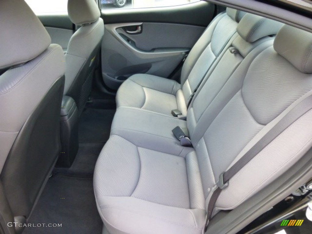 2012 Elantra GLS - Black Noir Pearl / Gray photo #13