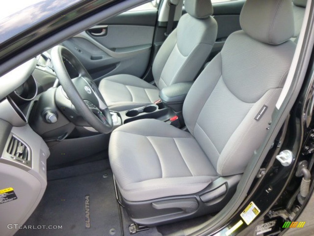2012 Elantra GLS - Black Noir Pearl / Gray photo #15