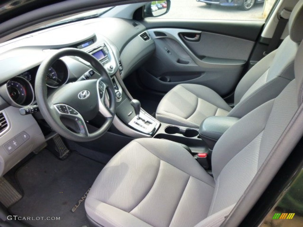2012 Elantra GLS - Black Noir Pearl / Gray photo #16