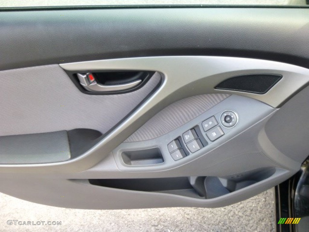2012 Elantra GLS - Black Noir Pearl / Gray photo #17
