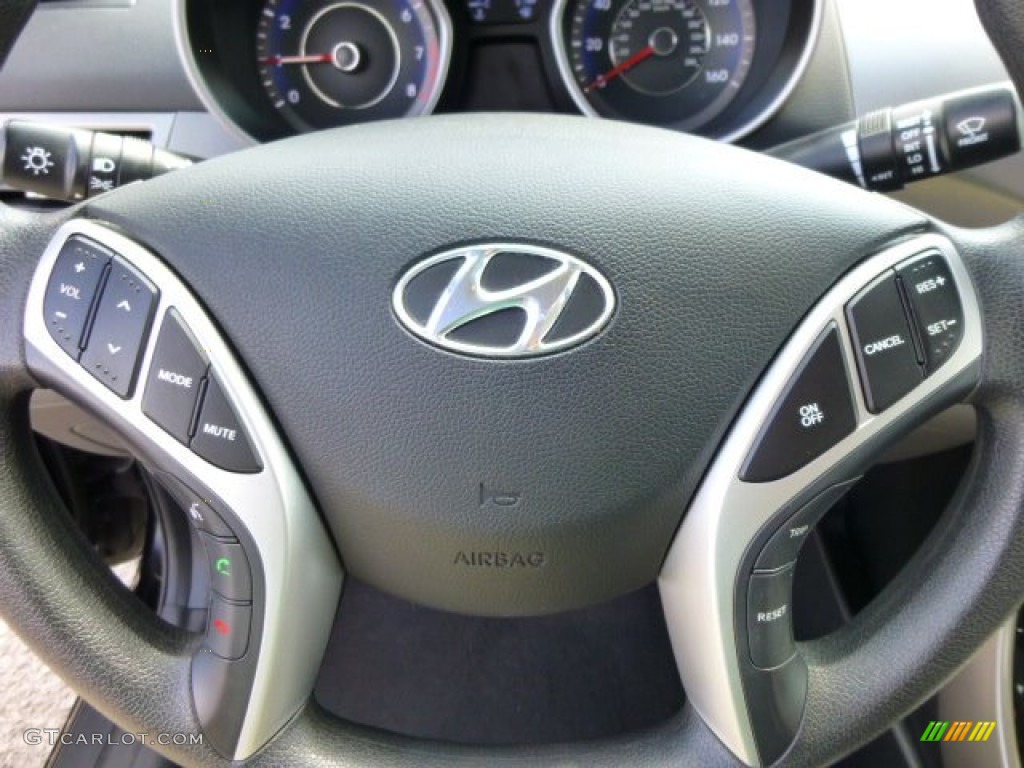 2012 Elantra GLS - Black Noir Pearl / Gray photo #18