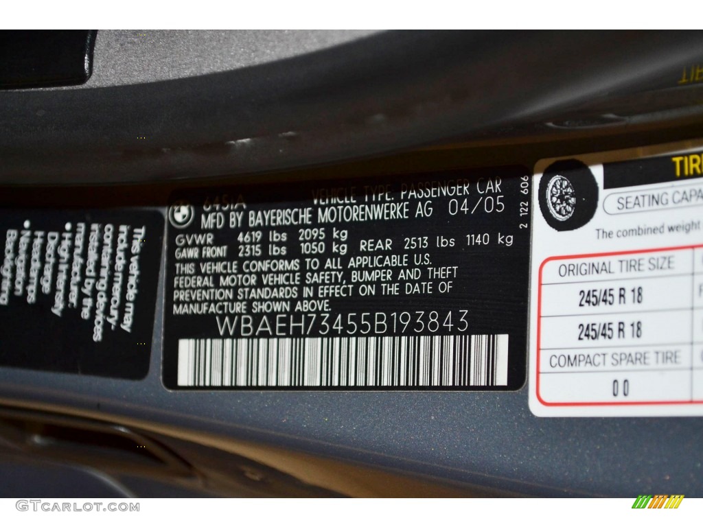 2005 6 Series 645i Coupe - Stratus Grey Metallic / Black photo #8
