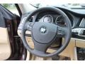 Venetian Beige Steering Wheel Photo for 2013 BMW 5 Series #84397329