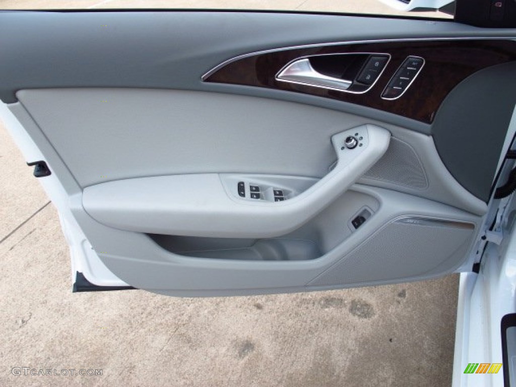 2014 Audi A6 3.0T quattro Sedan Titanium Gray Door Panel Photo #84397779