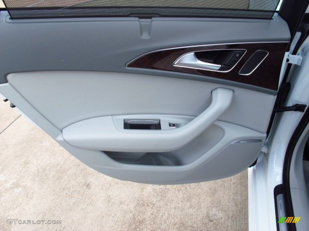 2014 Audi A6 3.0T quattro Sedan Titanium Gray Door Panel Photo #84397815