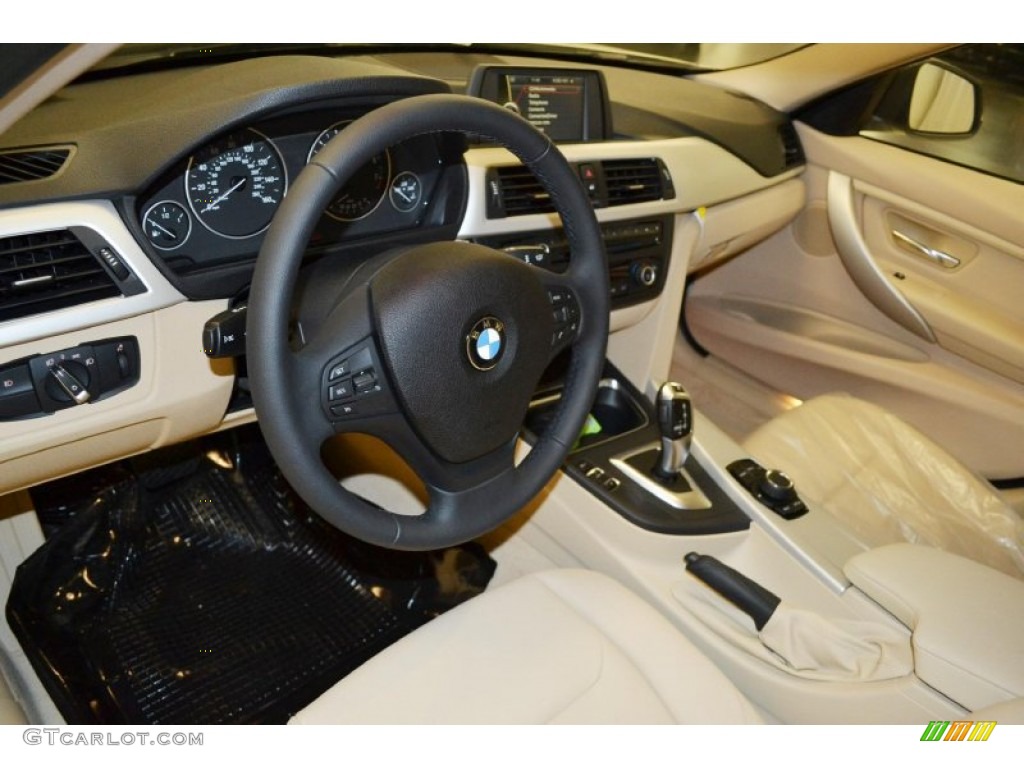 2013 3 Series 320i Sedan - Alpine White / Venetian Beige photo #6