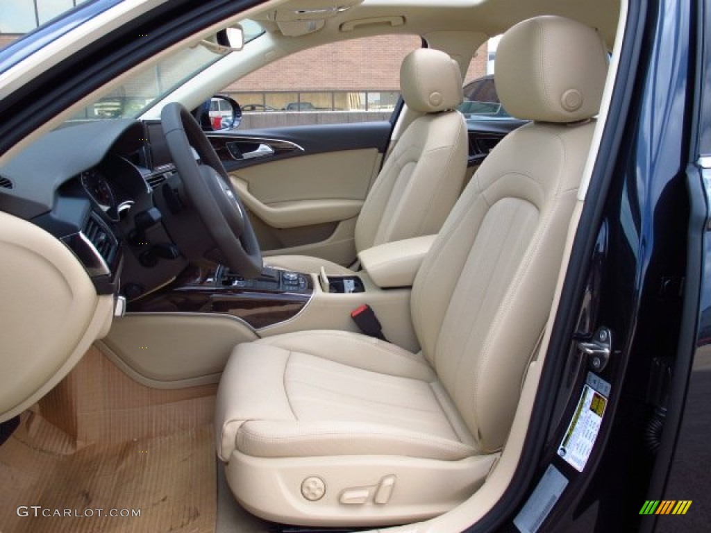 Velvet Beige Interior 2014 Audi A6 3.0T quattro Sedan Photo #84398304