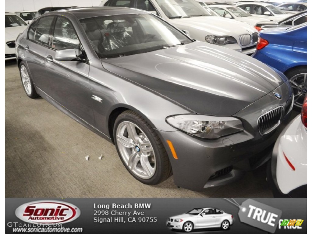 2013 5 Series 535i Sedan - Space Gray Metallic / Black photo #1