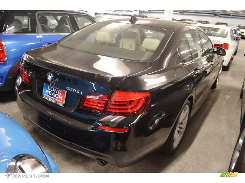 2013 5 Series 535i Sedan - Jet Black / Oyster/Black photo #3