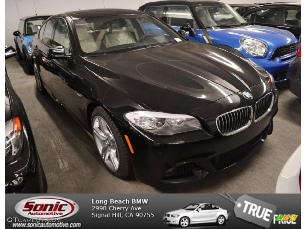 2013 5 Series 535i Sedan - Jet Black / Oyster/Black photo #10