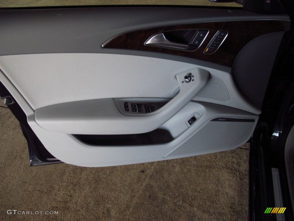 2014 Audi A6 3.0T quattro Sedan Titanium Gray Door Panel Photo #84398805