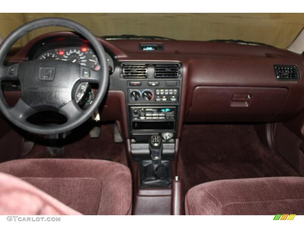 1993 Accord EX Sedan - Rosewood Brown Metallic / Burgundy photo #35