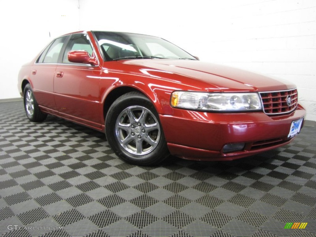2001 Seville STS - Crimson Red / Oatmeal photo #1