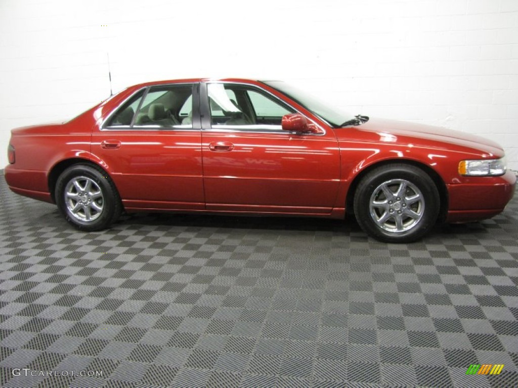 2001 Seville STS - Crimson Red / Oatmeal photo #3