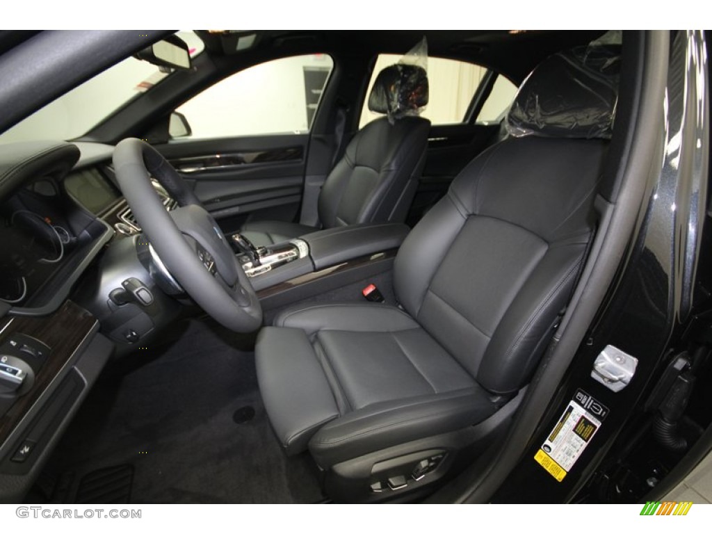 Black Interior 2014 BMW 7 Series 750Li Sedan Photo #84403017