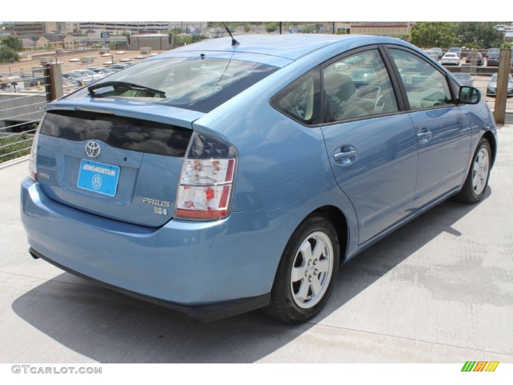 2005 Prius Hybrid - Seaside Blue Pearl / Ivory/Brown photo #9