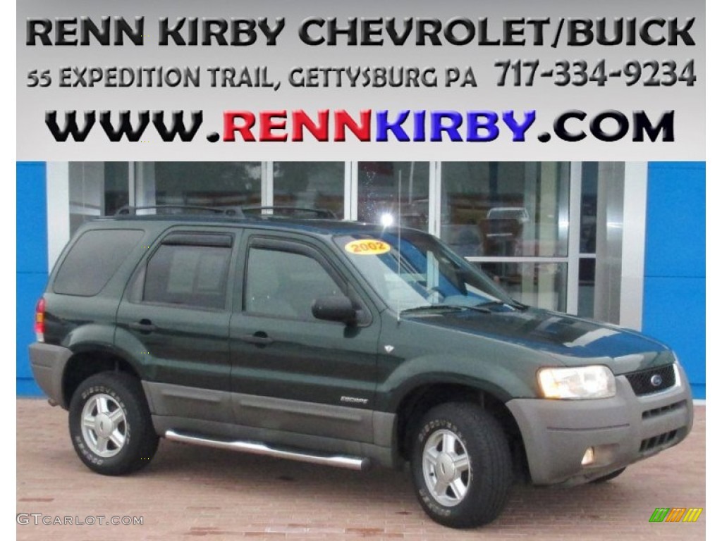 2002 Escape XLT V6 - Dark Highland Green Metallic / Medium Parchment photo #1