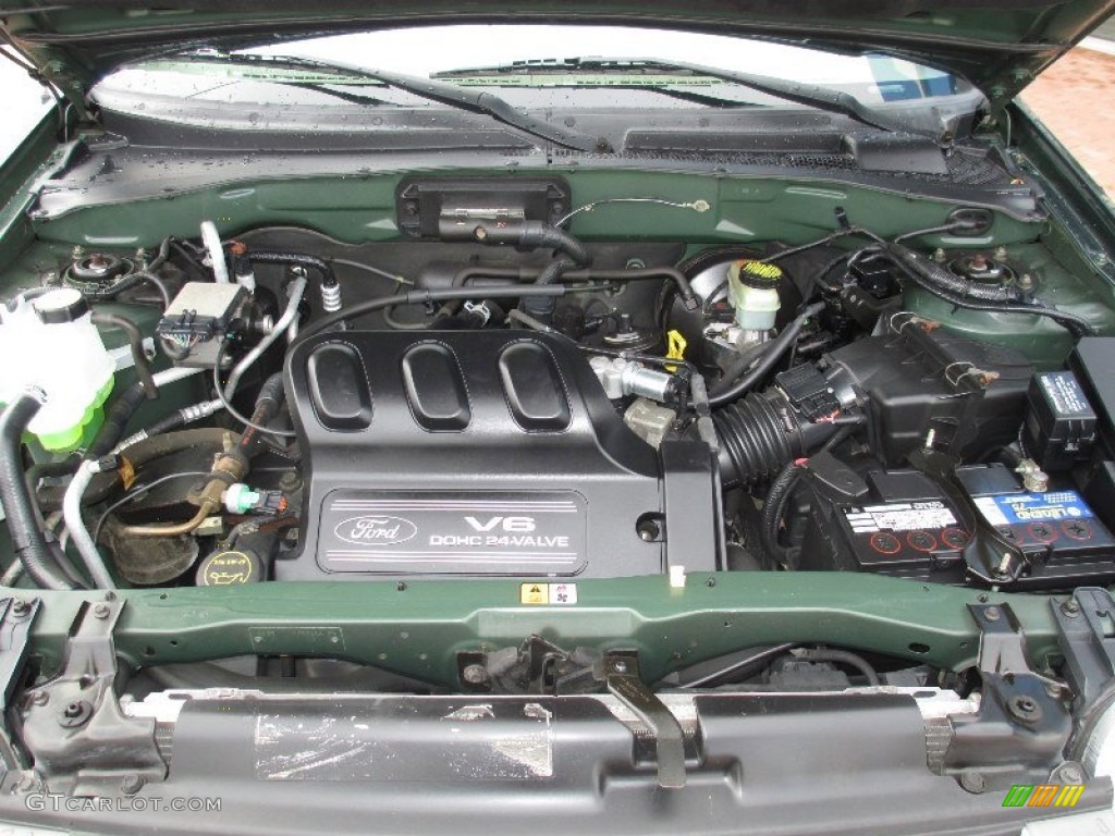 2002 Escape XLT V6 - Dark Highland Green Metallic / Medium Parchment photo #17