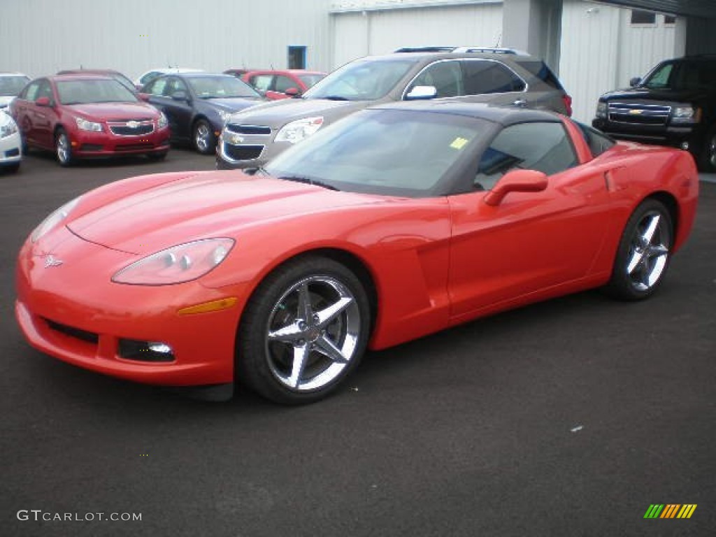 2011 Corvette Coupe - Inferno Orange Metallic / Ebony Black photo #1