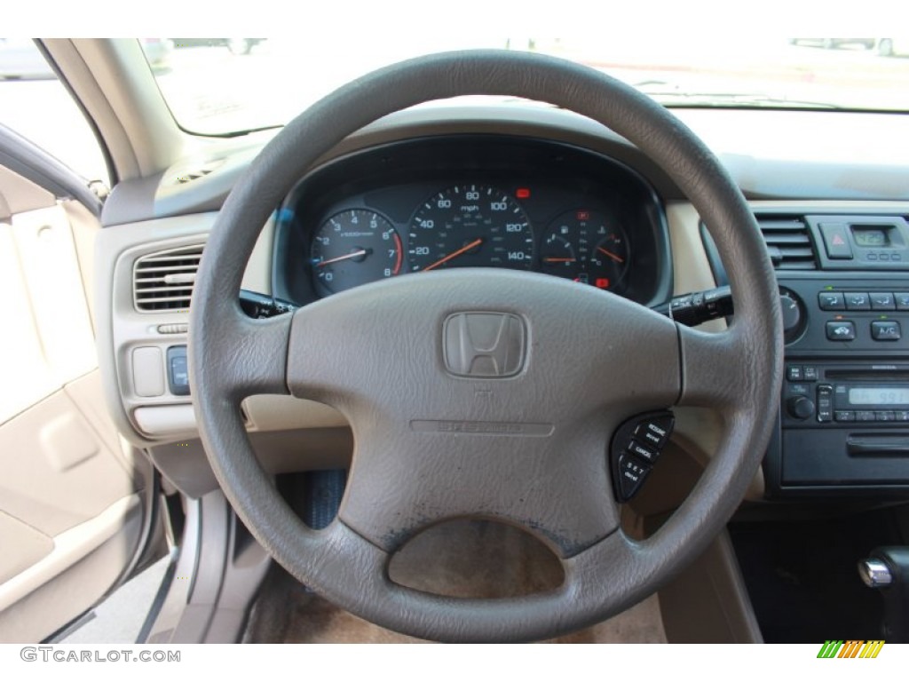 2002 Honda Accord LX Sedan Ivory Steering Wheel Photo #84415235