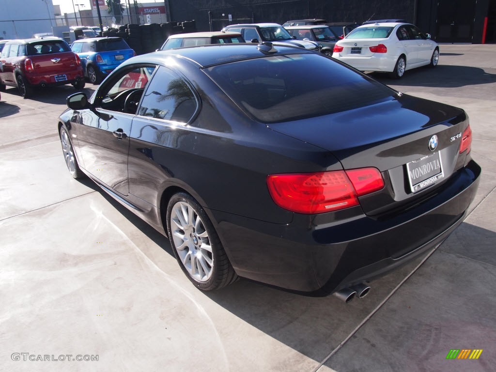 2011 3 Series 328i Coupe - Jet Black / Beige photo #10