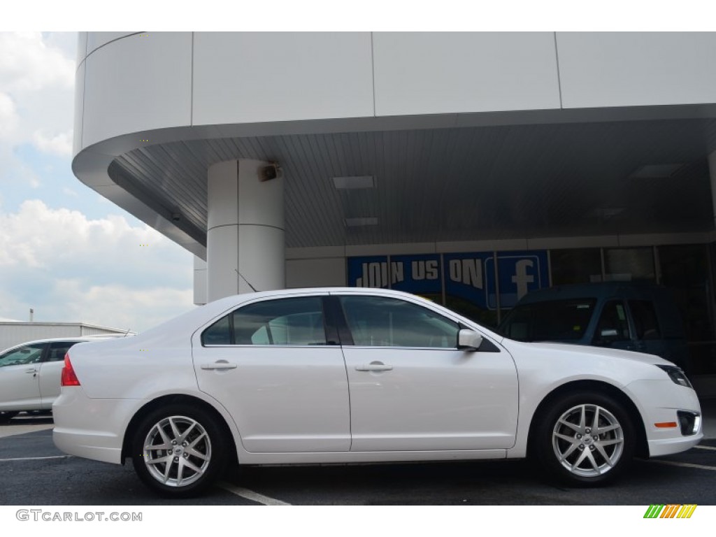 2011 Fusion SEL V6 - White Suede / Charcoal Black photo #2