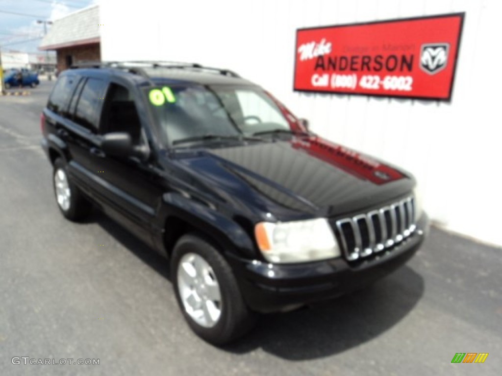 2001 Grand Cherokee Limited 4x4 - Black / Agate photo #1