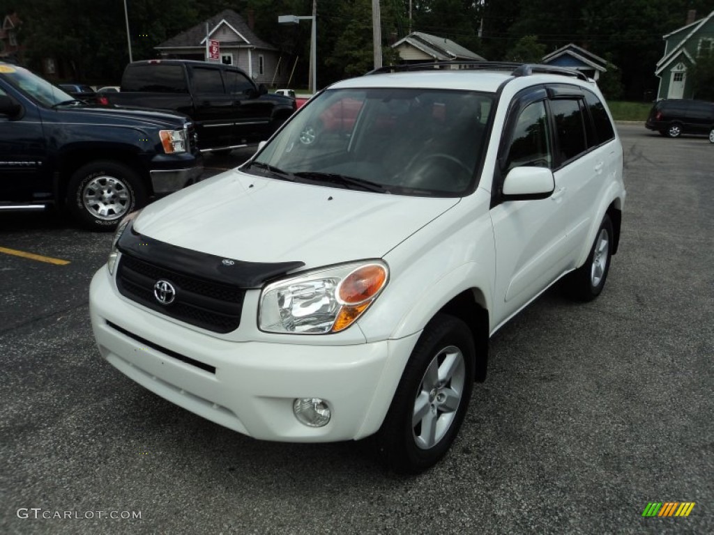 2004 RAV4 4WD - Frosted White Pearl / Dark Charcoal photo #2