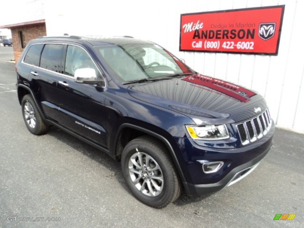 2014 Grand Cherokee Limited 4x4 - True Blue Pearl / Morocco Black photo #1