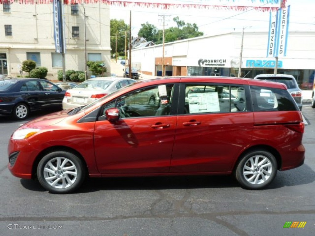 2013 MAZDA5 Sport - Zeal Red Mica / Sand photo #2