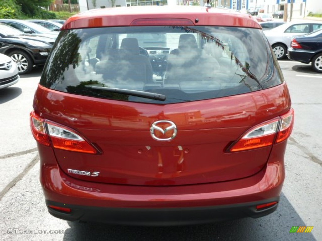 2013 MAZDA5 Sport - Zeal Red Mica / Sand photo #4