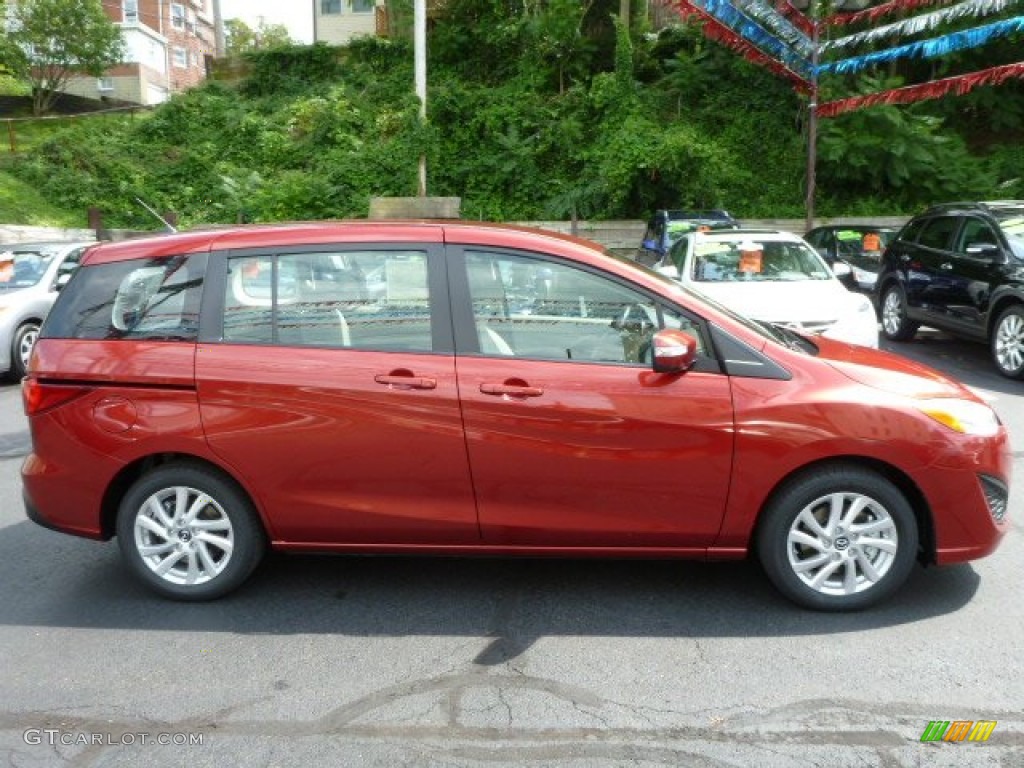 2013 MAZDA5 Sport - Zeal Red Mica / Sand photo #6