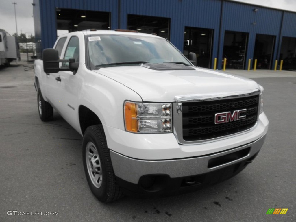 Summit White 2014 GMC Sierra 2500HD Crew Cab 4x4 Exterior Photo #84420143