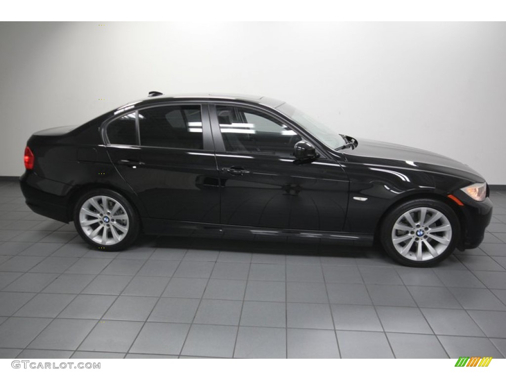 2011 3 Series 328i Sedan - Jet Black / Black photo #7