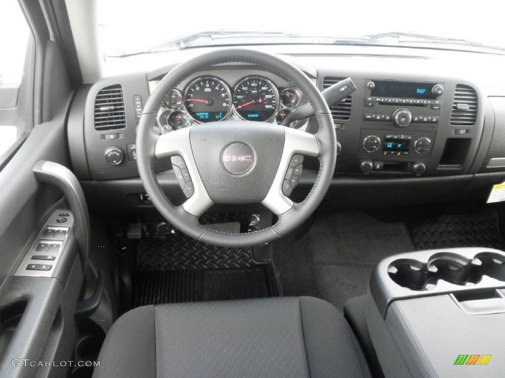 2013 Sierra 1500 SLE Extended Cab 4x4 - Summit White / Ebony photo #15