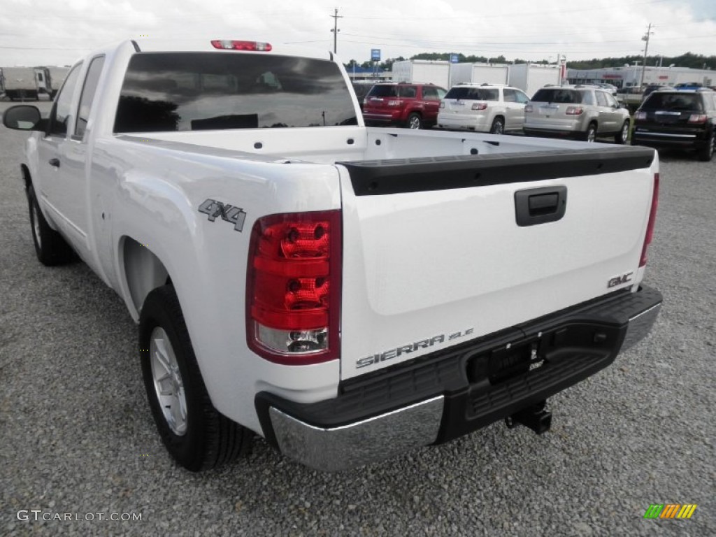 2013 Sierra 1500 SLE Extended Cab 4x4 - Summit White / Ebony photo #18
