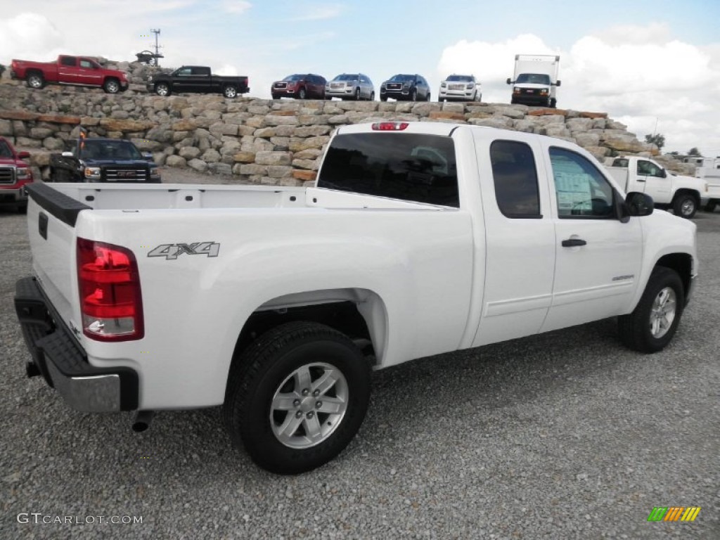 2013 Sierra 1500 SLE Extended Cab 4x4 - Summit White / Ebony photo #26