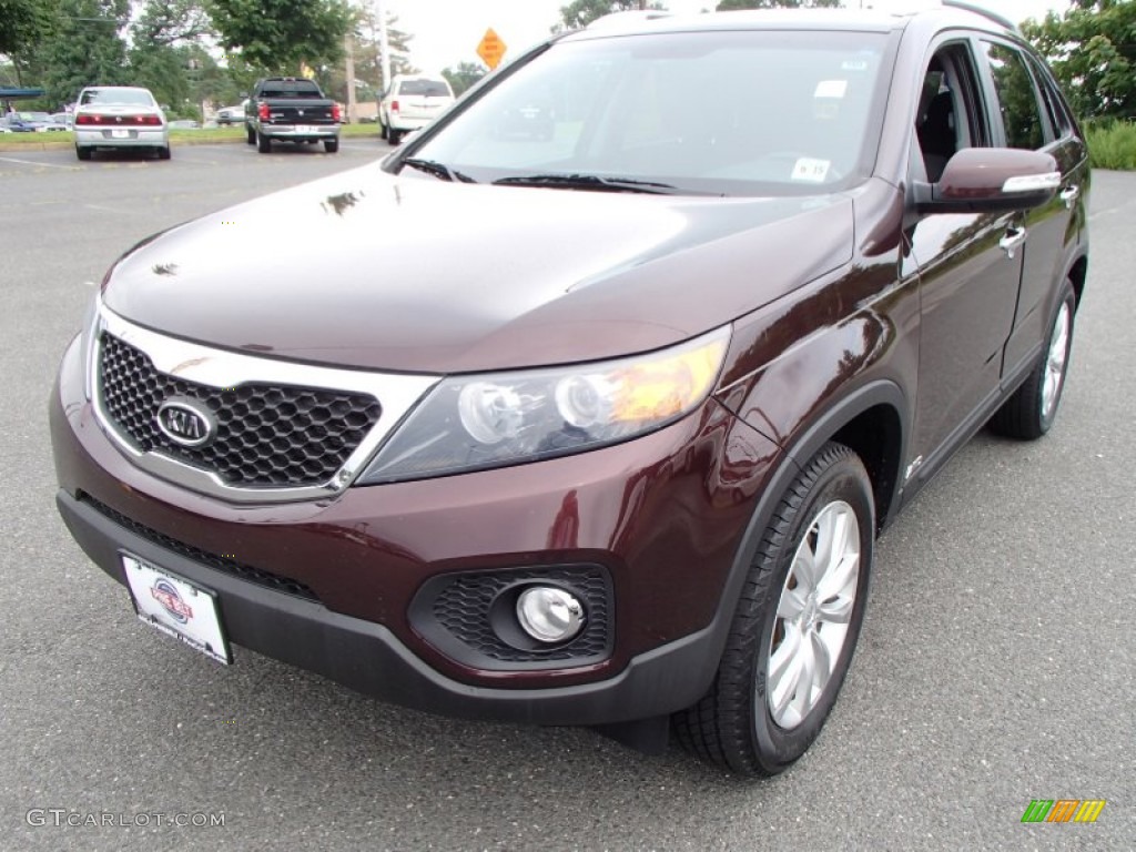 2011 Sorento LX V6 AWD - Dark Cherry / Black photo #1
