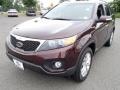 2011 Dark Cherry Kia Sorento LX V6 AWD  photo #1