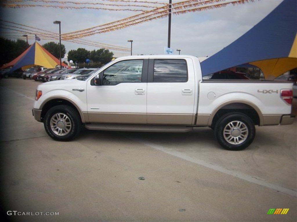 2012 F150 King Ranch SuperCrew 4x4 - Oxford White / King Ranch Chaparral Leather photo #3