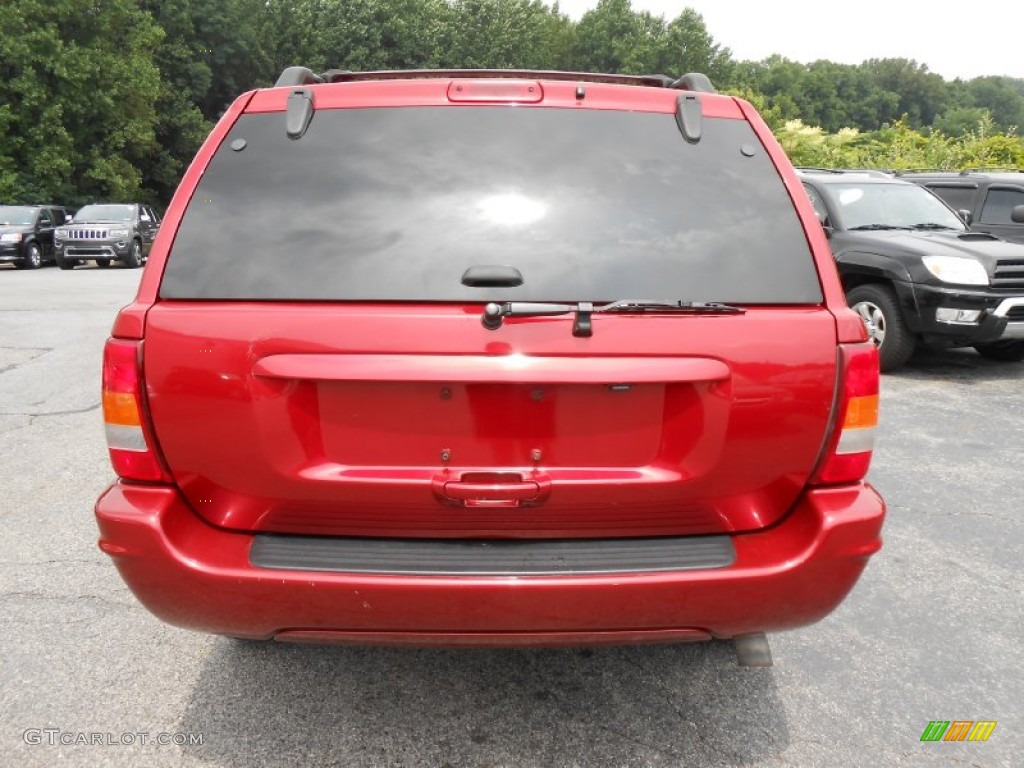 2003 Grand Cherokee Limited 4x4 - Inferno Red Tinted Pearlcoat / Taupe photo #6