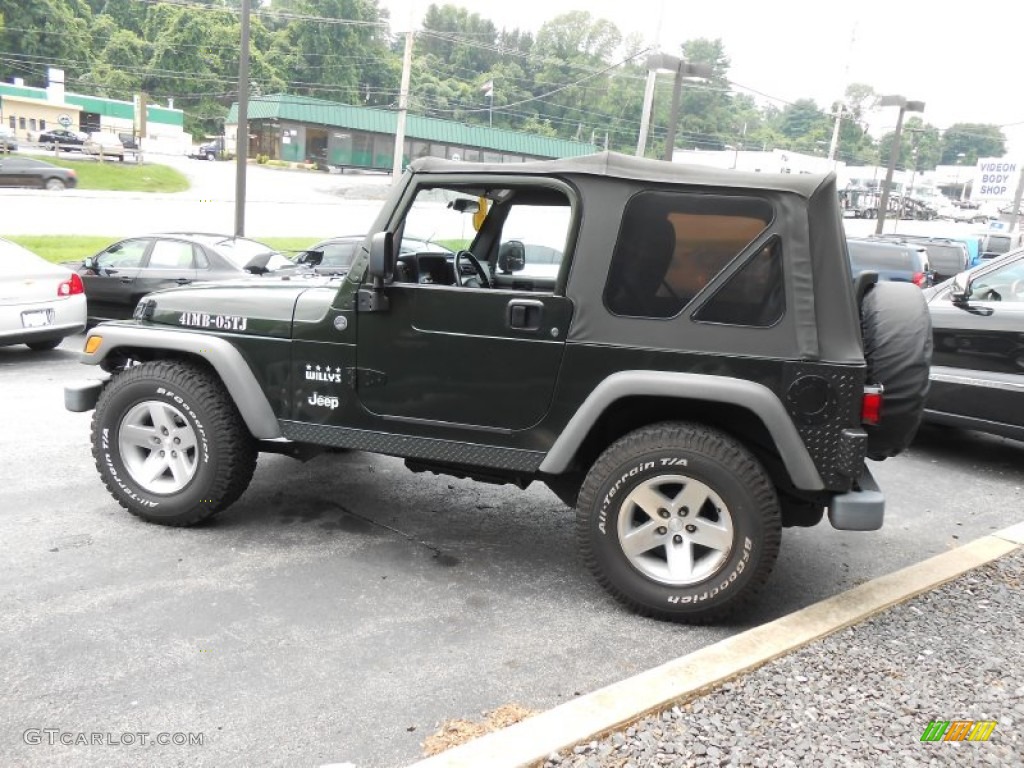 2005 Wrangler Willys Edition 4x4 - Moss Green Pearlcoat / Camouflage photo #4
