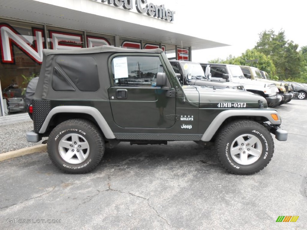 2005 Wrangler Willys Edition 4x4 - Moss Green Pearlcoat / Camouflage photo #8