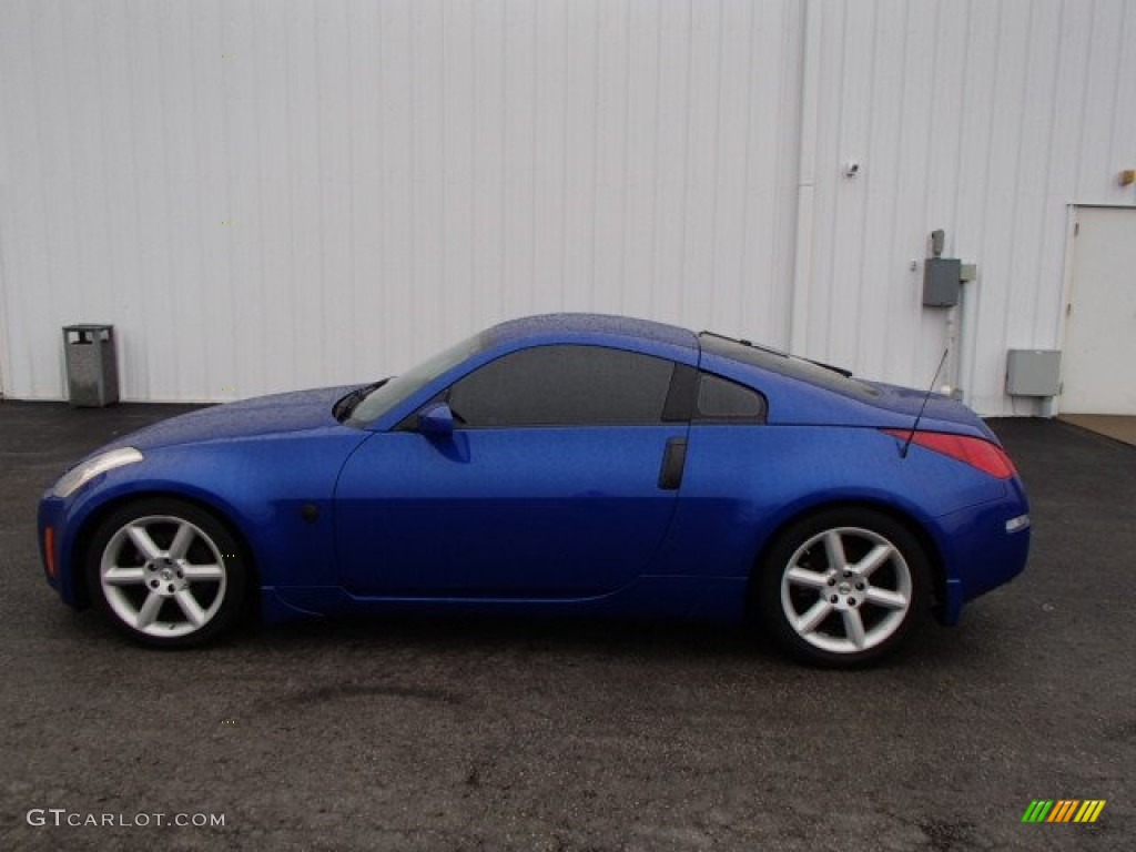 2003 350Z Touring Coupe - Daytona Blue / Charcoal photo #1