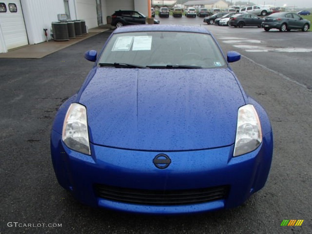 2003 350Z Touring Coupe - Daytona Blue / Charcoal photo #3