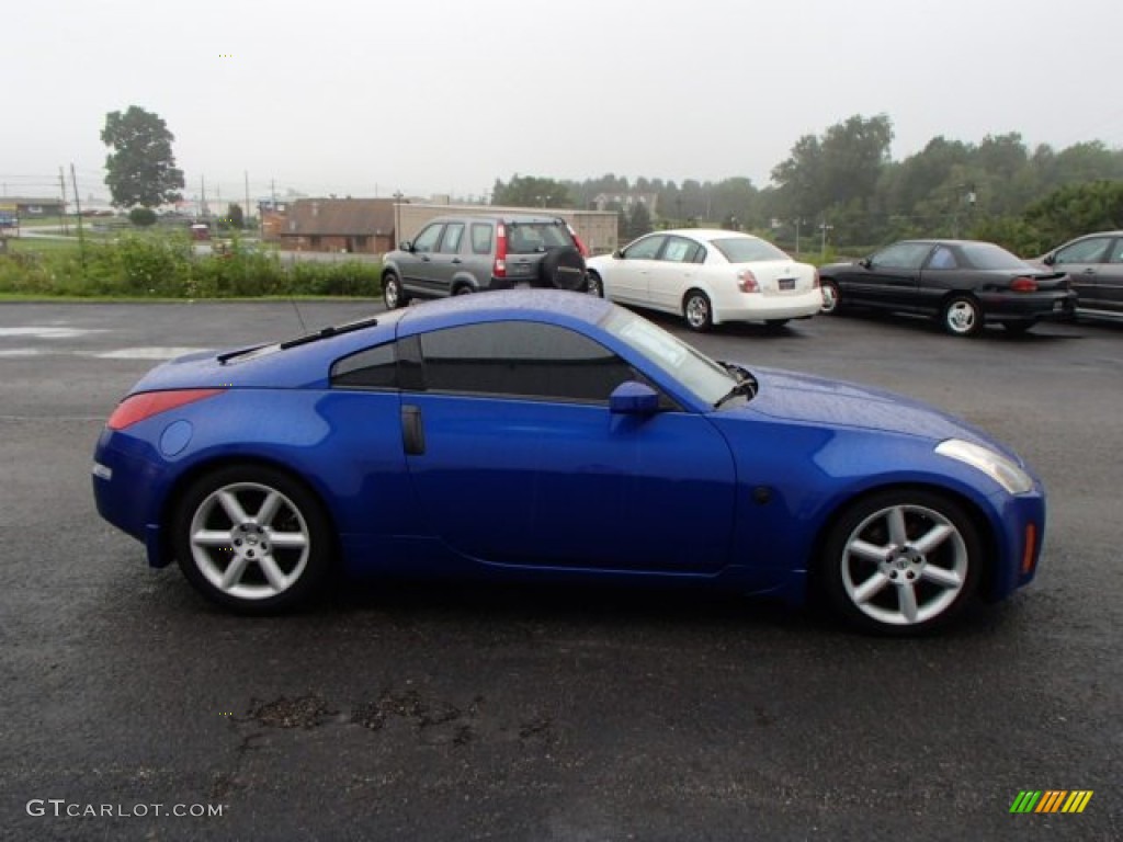 2003 350Z Touring Coupe - Daytona Blue / Charcoal photo #5