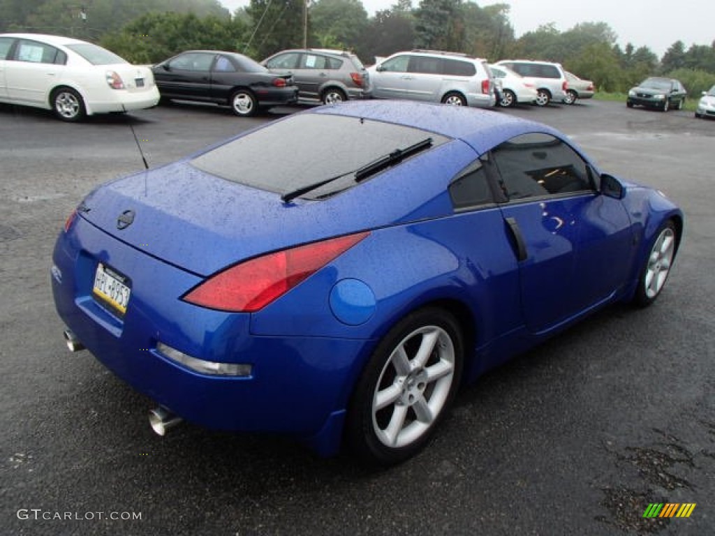 2003 350Z Touring Coupe - Daytona Blue / Charcoal photo #6