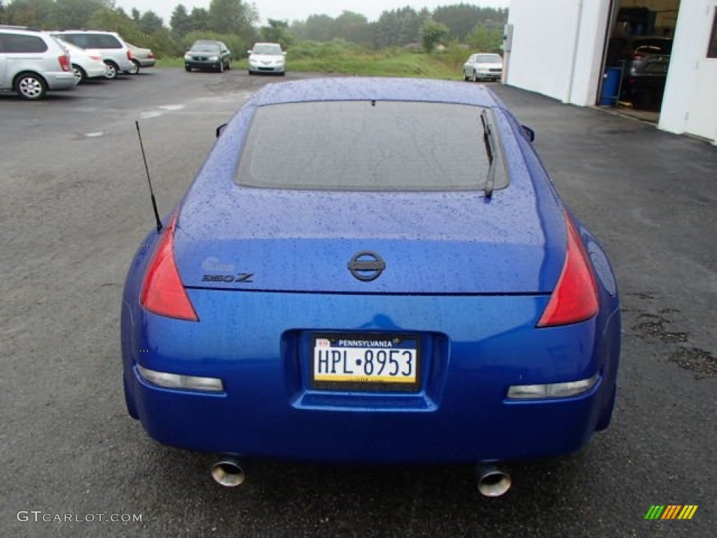 2003 350Z Touring Coupe - Daytona Blue / Charcoal photo #7