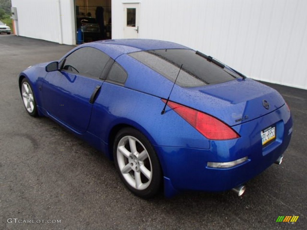 2003 350Z Touring Coupe - Daytona Blue / Charcoal photo #8