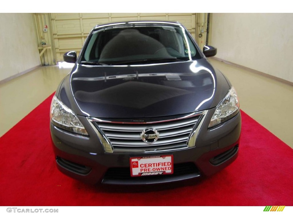 2013 Sentra S - Amethyst Gray / Charcoal photo #2